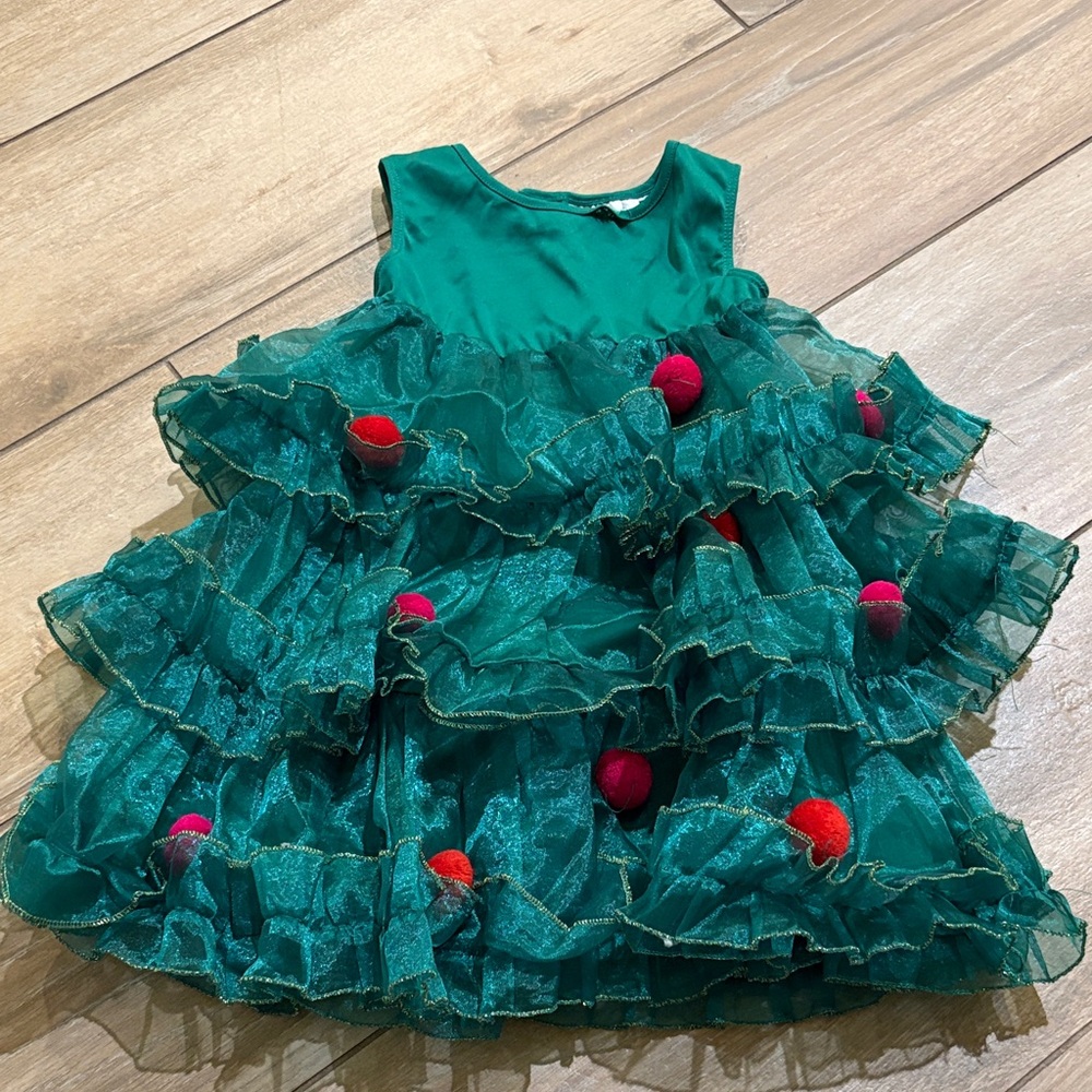 H&M Green Ruffled Kids Dress